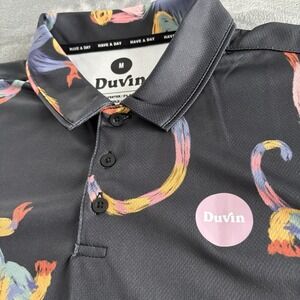 Duvin Design MonkeyMen's‎ Polo Shirt Medium Colorful Graphic Print